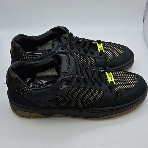 P448 Women’s Skate Sneaker Black Leather Low-Top Italian Made Casual Luxury - Picture 4 of 11